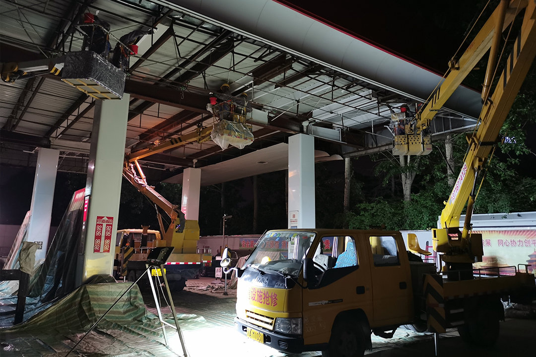 Gas station demolition and reconstruction project